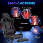 Sedia da Gaming Racing, Nera/Blu/Mimetica/Grigia/Rosa/Rossa/Bianca, Monoposto, Girevole