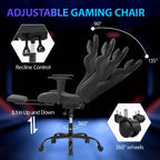 Sedia da Gaming Racing, Nera/Blu/Mimetica/Grigia/Rosa/Rossa/Bianca, Monoposto, Girevole