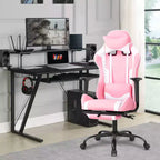Sedia da Gaming Racing, Nera/Blu/Mimetica/Grigia/Rosa/Rossa/Bianca, Monoposto, Girevole