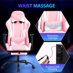 Sedia da Gaming Racing, Nera/Blu/Mimetica/Grigia/Rosa/Rossa/Bianca, Monoposto, Girevole