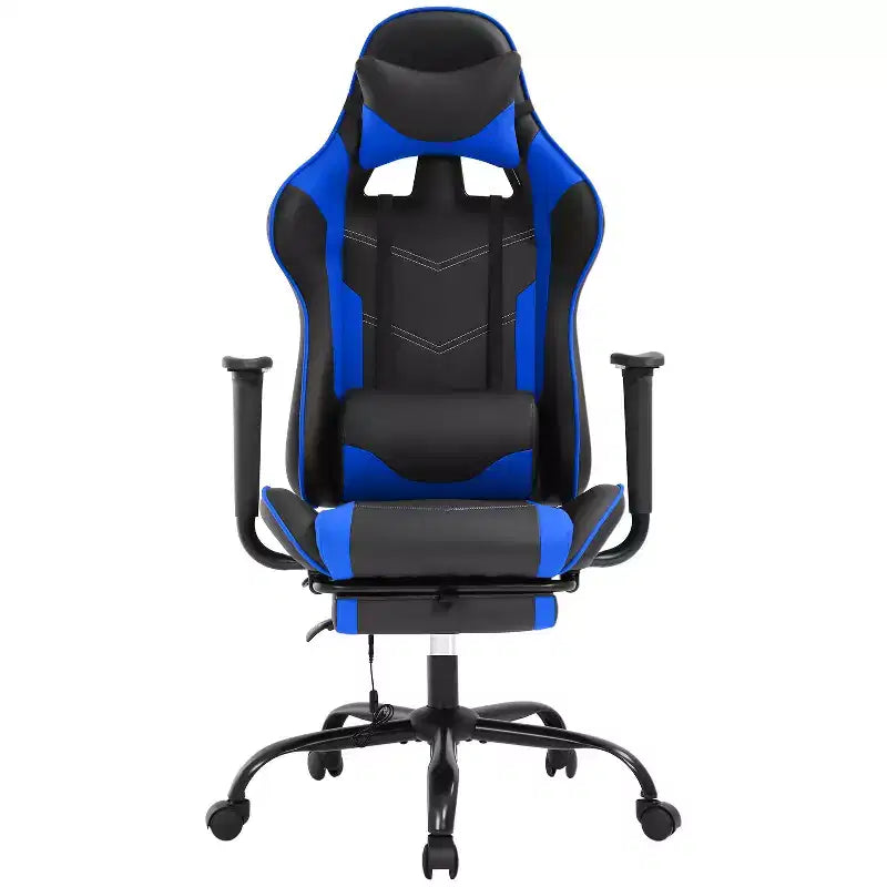 Sedia da Gaming Racing, Nera/Blu/Mimetica/Grigia/Rosa/Rossa/Bianca, Monoposto, Girevole