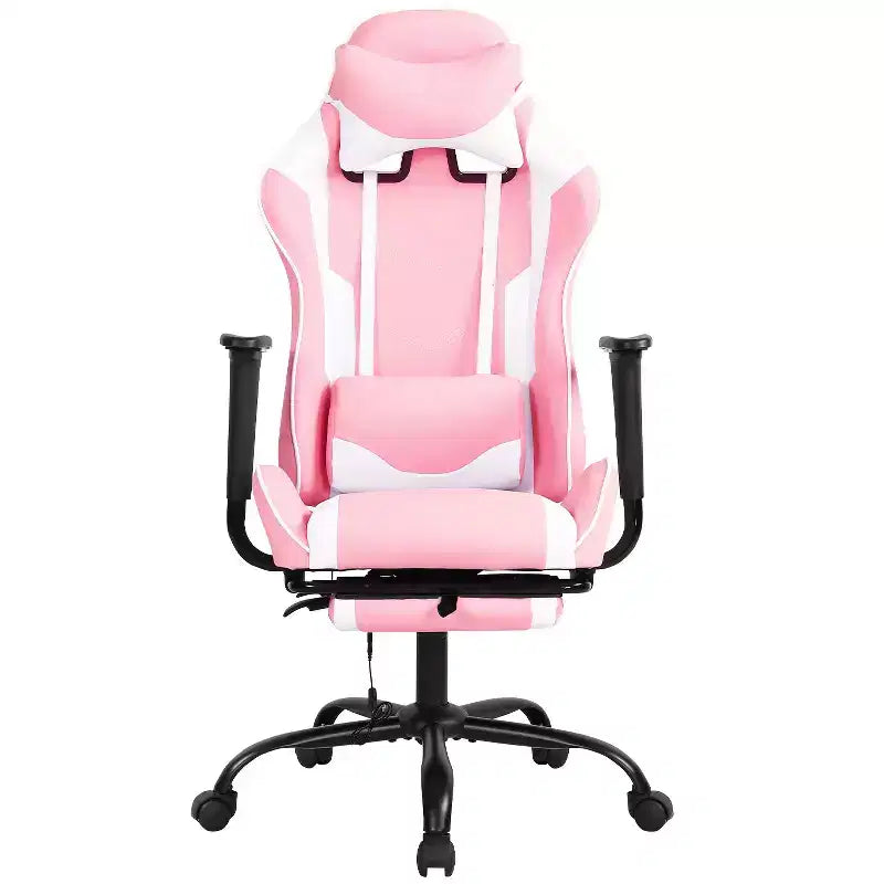 Sedia da Gaming Racing, Nera/Blu/Mimetica/Grigia/Rosa/Rossa/Bianca, Monoposto, Girevole