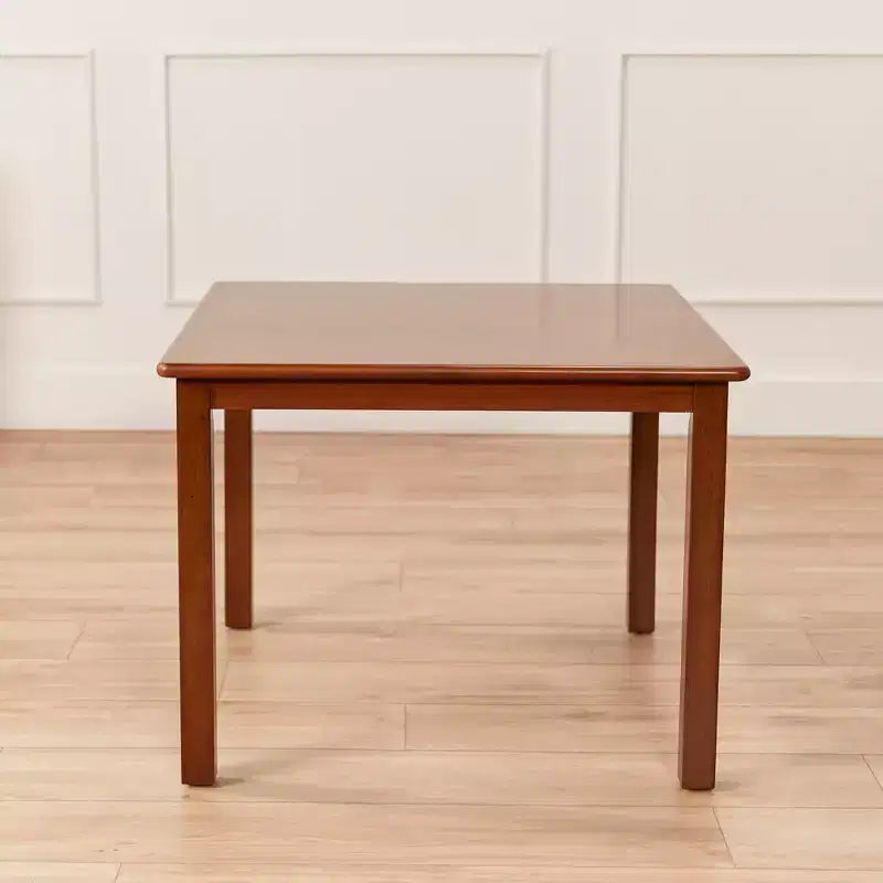 Tavolino da attività in legno quadrato per bambini (1 bambino) - bianco antico / noce scuro / grigio slavato / miele