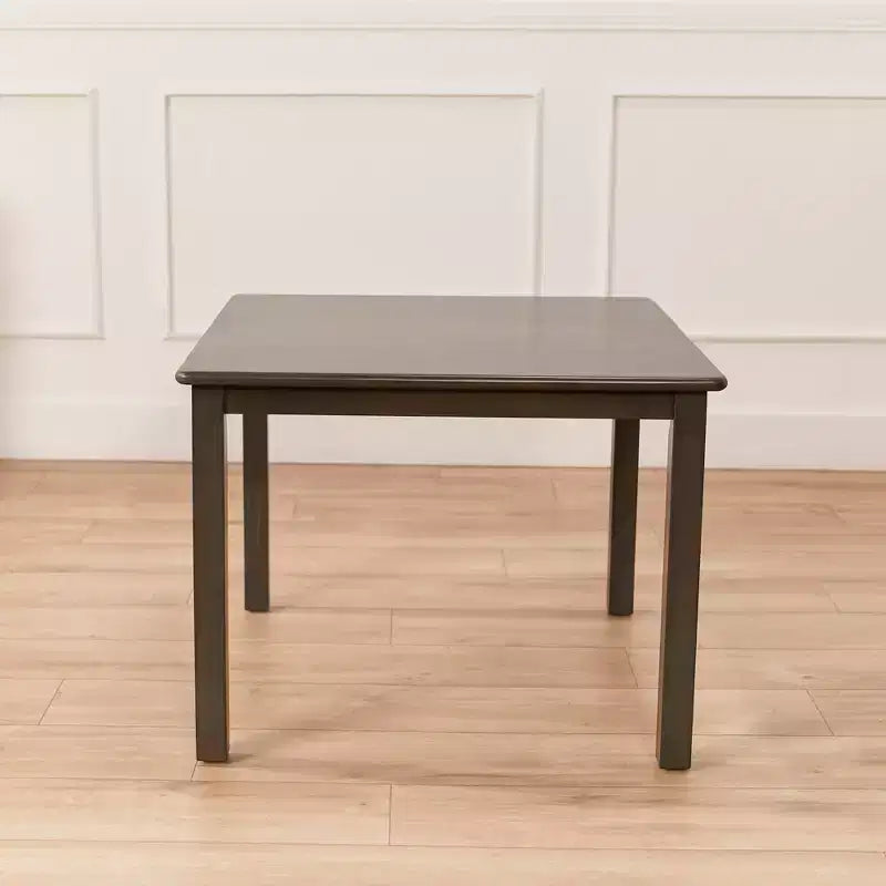 Tavolino da attività in legno quadrato per bambini (1 bambino) - bianco antico / noce scuro / grigio slavato / miele