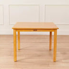 Tavolino da attività in legno quadrato per bambini (1 bambino) - bianco antico / noce scuro / grigio slavato / miele