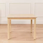 Tavolino da attività in legno quadrato per bambini (1 bambino) - bianco antico / noce scuro / grigio slavato / miele