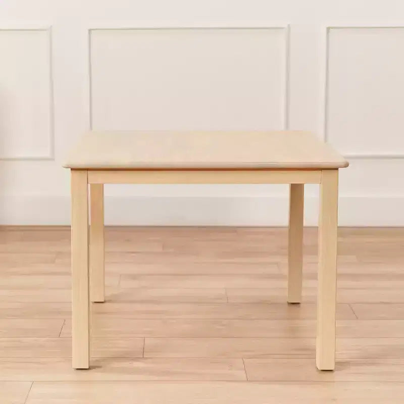 Tavolino da attività in legno quadrato per bambini (1 bambino) - bianco antico / noce scuro / grigio slavato / miele