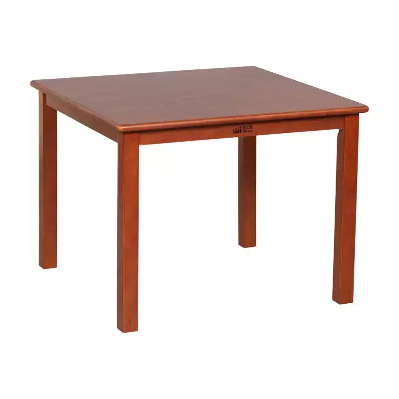 Tavolino da attività in legno quadrato per bambini (1 bambino) - bianco antico / noce scuro / grigio slavato / miele