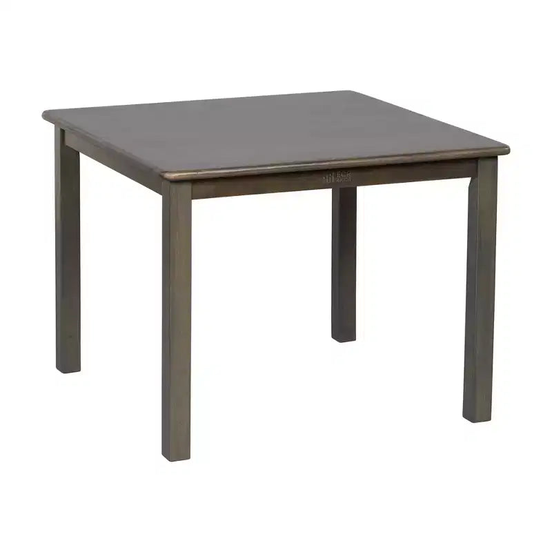 Tavolino da attività in legno quadrato per bambini (1 bambino) - bianco antico / noce scuro / grigio slavato / miele