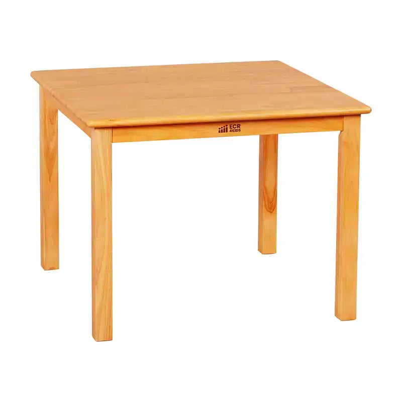 Tavolino da attività in legno quadrato per bambini (1 bambino) - bianco antico / noce scuro / grigio slavato / miele