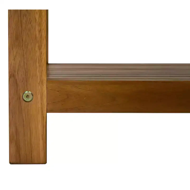 Sgabello da doccia e vasca in legno di teak con mensola, beige/marrone, monoposto