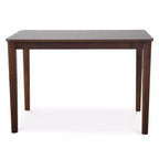 Set da pranzo in 5 pezzi per 4 persone, nero/marrone – Struttura in legno e sedie in ecopelle