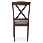 Set da pranzo in 5 pezzi per 4 persone, nero/marrone – Struttura in legno e sedie in ecopelle