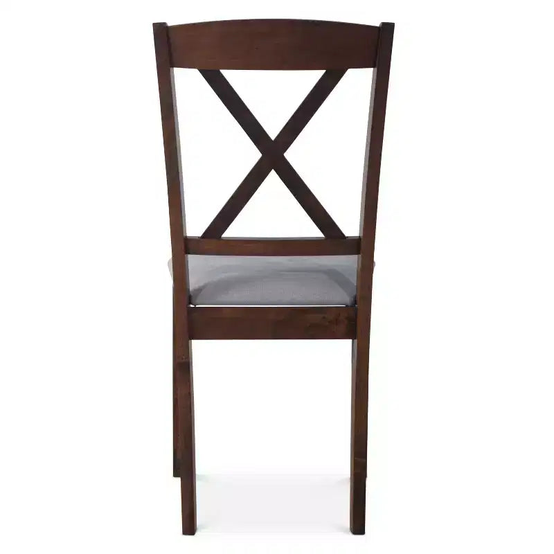 Set da pranzo in 5 pezzi per 4 persone, nero/marrone – Struttura in legno e sedie in ecopelle