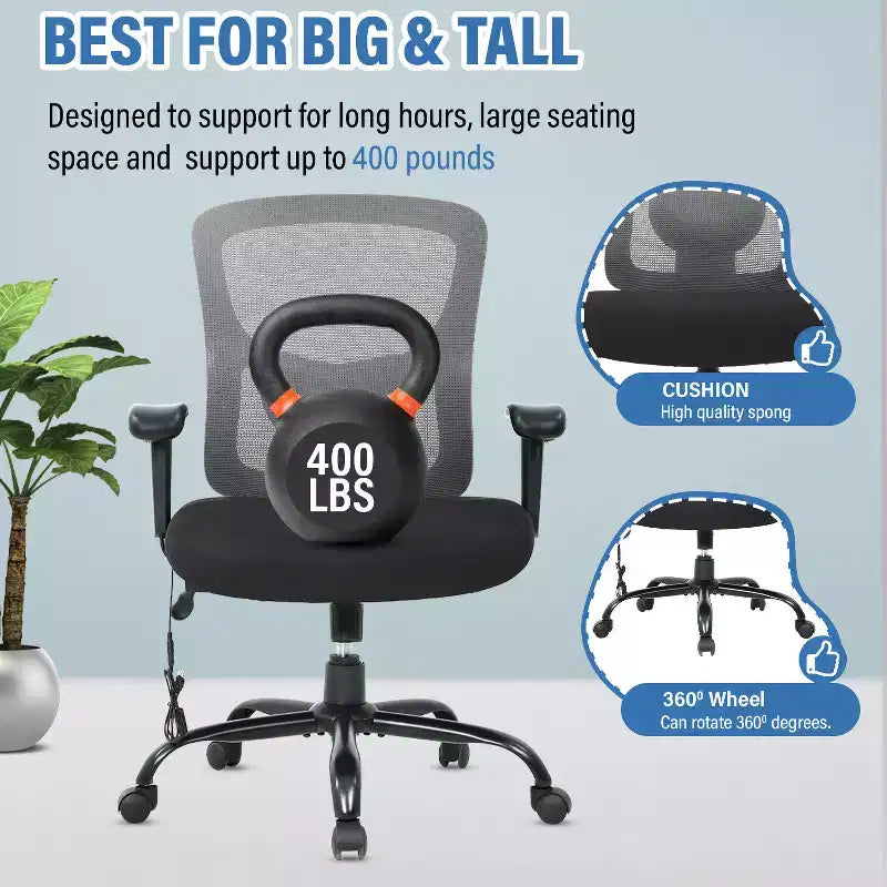 Sedia da ufficio ergonomica in rete Nera/Blu/Grigia/Rossa/Bianca con supporto lombare e massaggio, utente singolo, capacità 181 kg