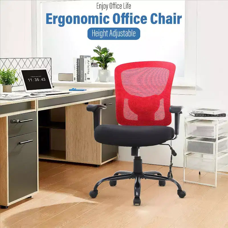 Sedia da ufficio ergonomica in rete Nera/Blu/Grigia/Rossa/Bianca con supporto lombare e massaggio, utente singolo, capacità 181 kg