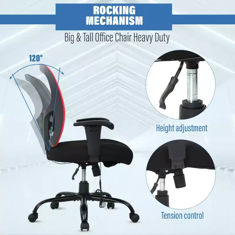 Sedia da ufficio ergonomica in rete Nera/Blu/Grigia/Rossa/Bianca con supporto lombare e massaggio, utente singolo, capacità 181 kg