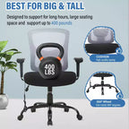 Sedia da ufficio ergonomica in rete Nera/Blu/Grigia/Rossa/Bianca con supporto lombare e massaggio, utente singolo, capacità 181 kg
