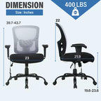 Sedia da ufficio ergonomica in rete Nera/Blu/Grigia/Rossa/Bianca con supporto lombare e massaggio, utente singolo, capacità 181 kg