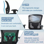 Sedia da ufficio ergonomica in rete Nera/Blu/Grigia/Rossa/Bianca con supporto lombare e massaggio, utente singolo, capacità 181 kg