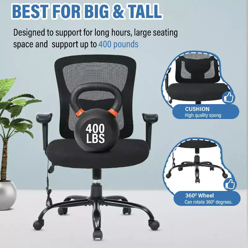 Sedia da ufficio ergonomica in rete Nera/Blu/Grigia/Rossa/Bianca con supporto lombare e massaggio, utente singolo, capacità 181 kg