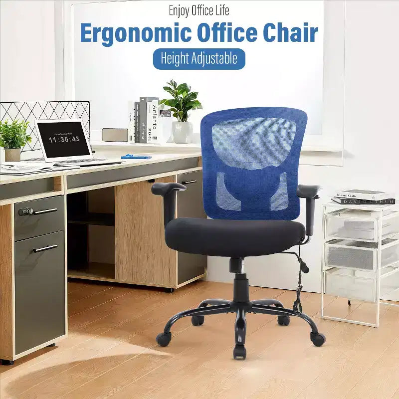 Sedia da ufficio ergonomica in rete Nera/Blu/Grigia/Rossa/Bianca con supporto lombare e massaggio, utente singolo, capacità 181 kg