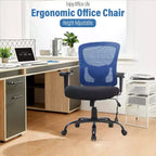 Sedia da ufficio ergonomica in rete Nera/Blu/Grigia/Rossa/Bianca con supporto lombare e massaggio, utente singolo, capacità 181 kg