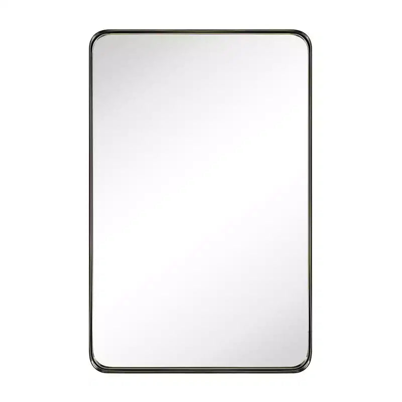 Specchio da bagno rettangolare a parete con cornice bronzo anticato/nichel/nero, singolo, 4 misure
