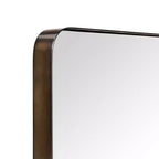 Specchio da bagno rettangolare a parete con cornice bronzo anticato/nichel/nero, singolo, 4 misure