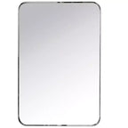 Specchio da bagno rettangolare a parete con cornice bronzo anticato/nichel/nero, singolo, 4 misure