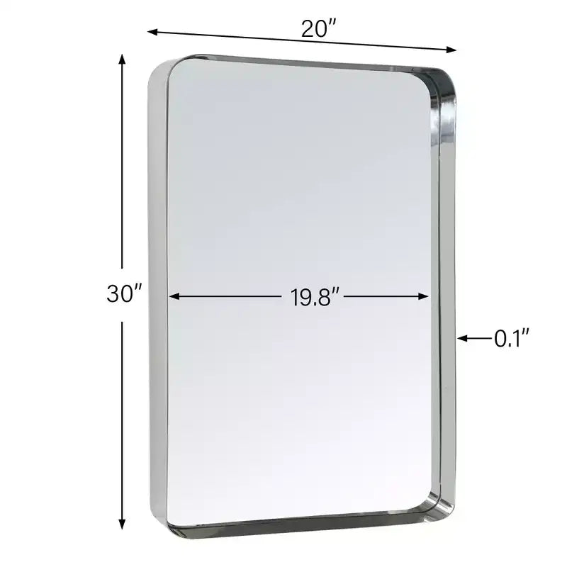 Specchio da bagno rettangolare a parete con cornice bronzo anticato/nichel/nero, singolo, 4 misure