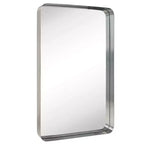 Specchio da bagno rettangolare a parete con cornice bronzo anticato/nichel/nero, singolo, 4 misure