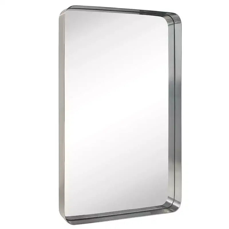 Specchio da bagno rettangolare a parete con cornice bronzo anticato/nichel/nero, singolo, 4 misure