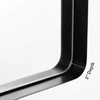 Specchio da bagno rettangolare a parete con cornice bronzo anticato/nichel/nero, singolo, 4 misure