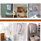Specchio da bagno rettangolare a parete con cornice bronzo anticato/nichel/nero, singolo, 4 misure