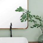 Specchio da bagno rettangolare a parete con cornice bronzo anticato/nichel/nero, singolo, 4 misure