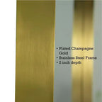 Specchio da bagno rettangolare a parete con cornice bronzo anticato/nichel/nero, singolo, 4 misure
