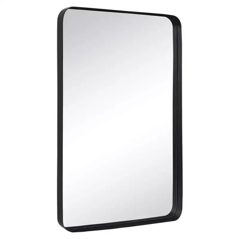 Specchio da bagno rettangolare a parete con cornice bronzo anticato/nichel/nero, singolo, 4 misure