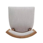Sgabello da bancone imbottito beige, senza braccioli, schienale medio, set da 2 (1 posto ciascuno)