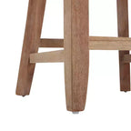 Sgabello da bancone imbottito beige, senza braccioli, schienale medio, set da 2 (1 posto ciascuno)