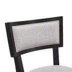 Sgabello da bancone imbottito beige, senza braccioli, schienale medio, set da 2 (1 posto ciascuno)