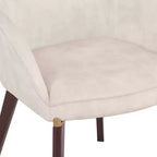 Sedia da pranzo imbottita con schienale a botte per 1 – Pelle o velluto, gambe verniciate a polvere (Beige / Marrone / Grigio / Tortora)