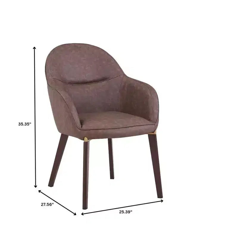 Sedia da pranzo imbottita con schienale a botte per 1 – Pelle o velluto, gambe verniciate a polvere (Beige / Marrone / Grigio / Tortora)