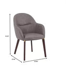 Sedia da pranzo imbottita con schienale a botte per 1 – Pelle o velluto, gambe verniciate a polvere (Beige / Marrone / Grigio / Tortora)