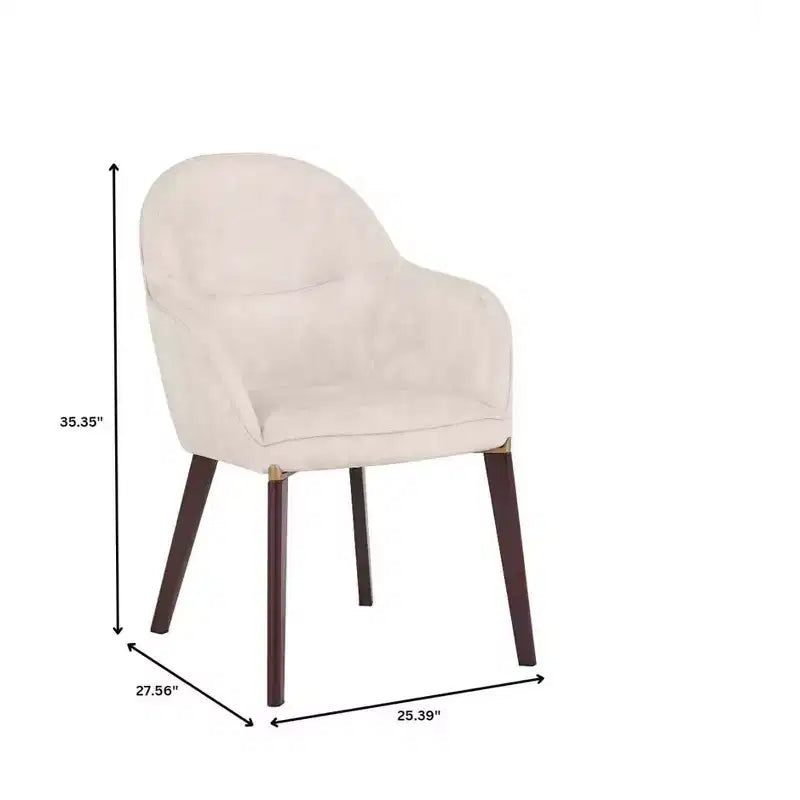 Sedia da pranzo imbottita con schienale a botte per 1 – Pelle o velluto, gambe verniciate a polvere (Beige / Marrone / Grigio / Tortora)
