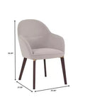 Sedia da pranzo imbottita con schienale a botte per 1 – Pelle o velluto, gambe verniciate a polvere (Beige / Marrone / Grigio / Tortora)
