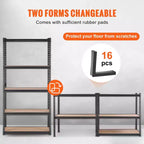 Scaffale in filo metallico cromato a 5 ripiani regolabili – Scaffale multiuso/ad uso singolo