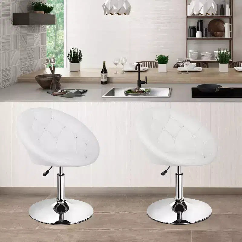 Sgabello da bar per sedia da toeletta girevole regolabile in altezza, nero / grigio / bianco, sedile singolo
