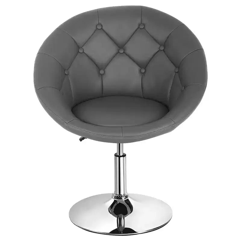 Sgabello da bar per sedia da toeletta girevole regolabile in altezza, nero / grigio / bianco, sedile singolo