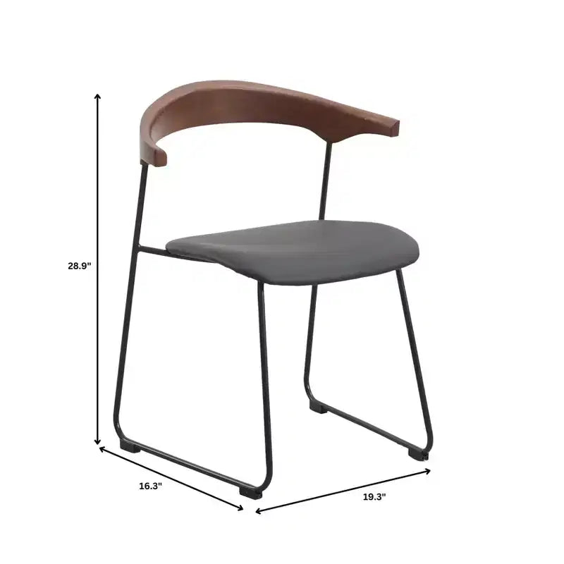 Sedia da pranzo imbottita senza braccioli a barile con schienale in legno e gambe in ferro, multicolor, set da 4 pezzi